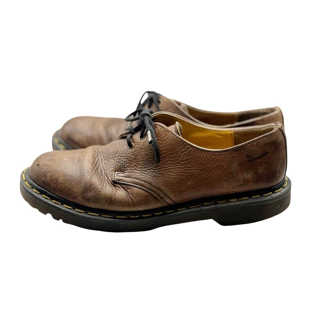 Dr. Martens Made in England 90's Oxford shoe sz 9 Brown Leather Three Eye Lace